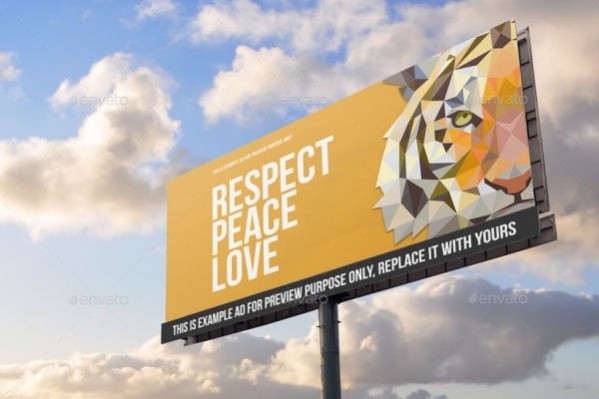 наружная реклама Respect Peace Love
